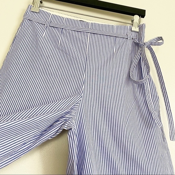 J. CREW Cuffed Wide Leg Crop Shirting Striped 4 - Picture 7 of 15